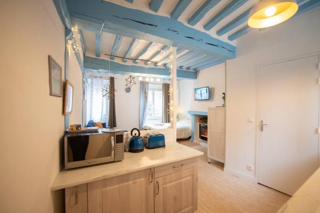 Blue Appartment With A Fireplace Dieppe Ngoại thất bức ảnh